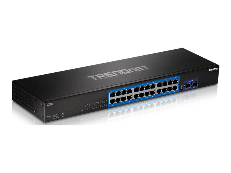 TRENDnet 24-Port Gigabit Switch – Energieeffizient, 10G SFP+ Slots