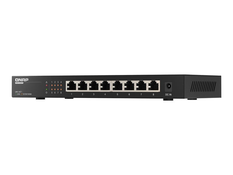 QNAP Netzwerk-Switch – 8 Ports, leise, schnelle 2,5 GbE-Verbindung