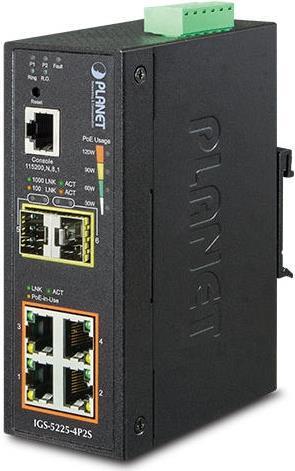 Planet Technology Industrie-Switch – 4 PoE+ Ports, montierbar