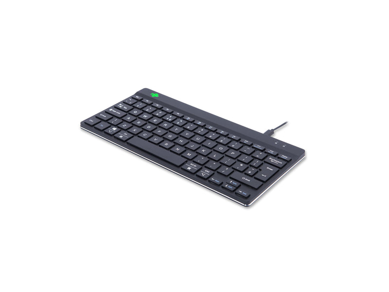 R-GO TOOLS Kompakte Ergonomische Tastatur – USB-Anschluss, Schwarz