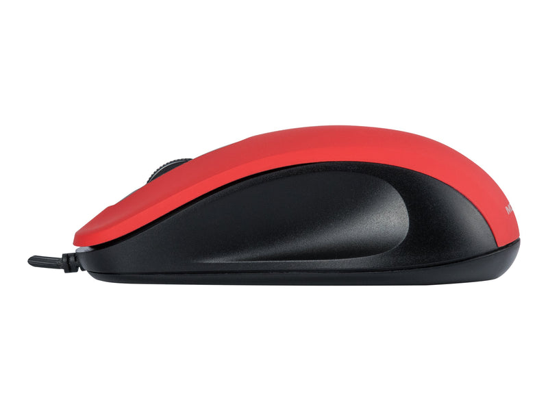 MODECOM Optische Maus – Leise, Kabelgebunden, Rot