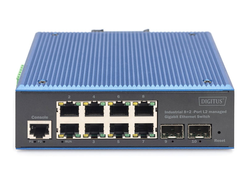 Digitus Industrial Ethernet Switch – 8 Anschlüsse, robustes Design