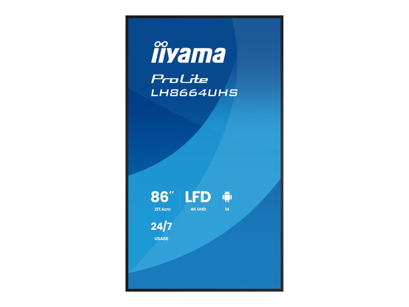 Iiyama 86" Display – 4K UHD, Android-Mediaplayer integriert