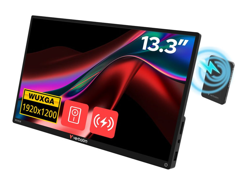 Verbatim Tragbarer Monitor – 13,3" IPS-Display, Energieklasse A