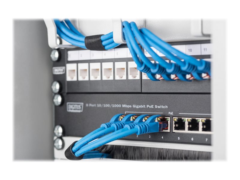 Digitus 8-Port Gigabit Switch – PoE-Unterstützung, wandmontierbar