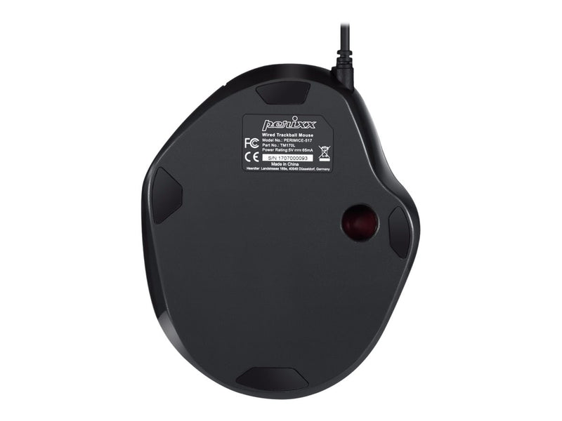 PERIXX Trackball-Maus – Ergonomisch, USB-Anschluss