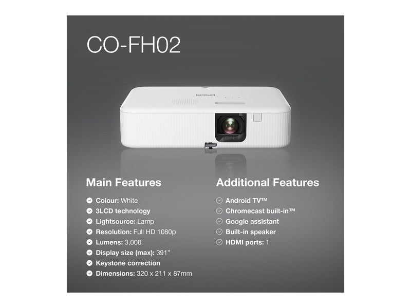 Epson Heimkino-Beamer – 3000 Lumen, Full-HD, Android TV