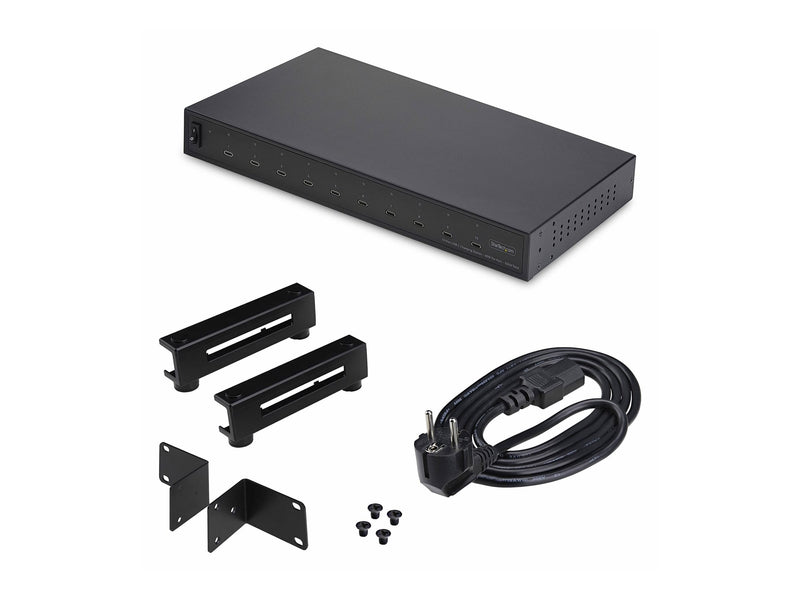 Startech 10-Port USB-C Ladestation – Schnelles Laden für Büro & Schule
