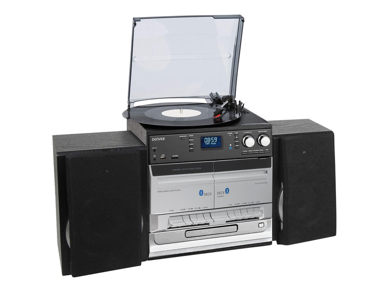 DENVER Audiosystem – DAB-Radio, CD/MP3-Player, Plattenspieler