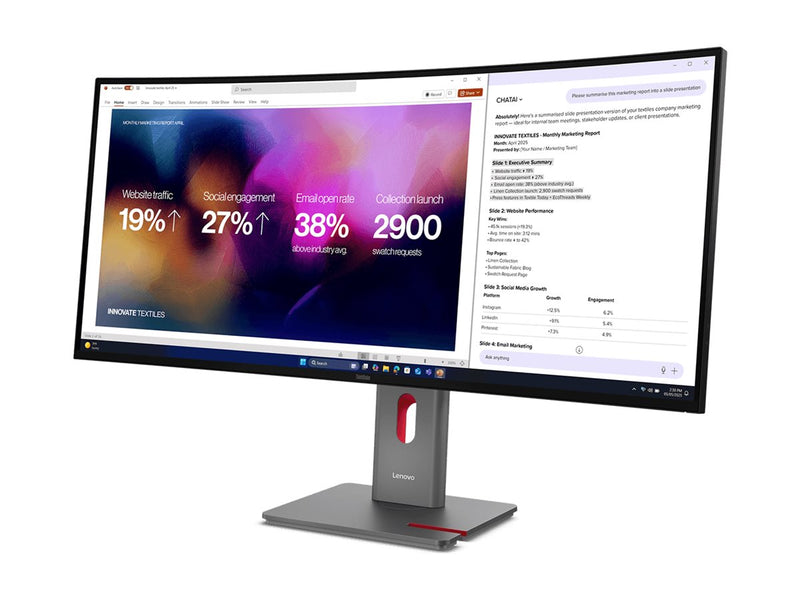 Lenovo ThinkVision Monitor – 40" gebogen, 5K-Display