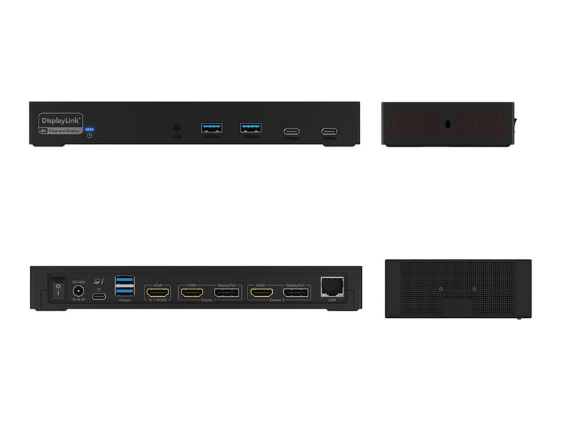 Raidsonic Dockingstation – Dreifache Videoausgabe, Schwarz