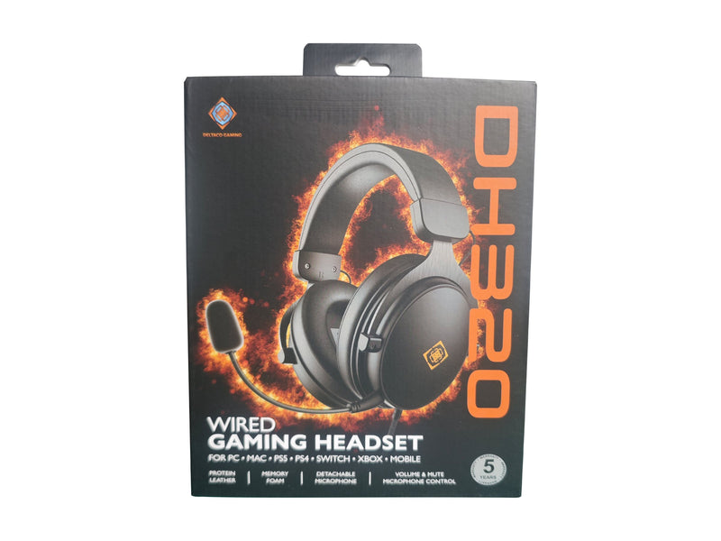 DELTACO Gaming-Headset – Bequemes Design, 3,5-mm-Anschluss