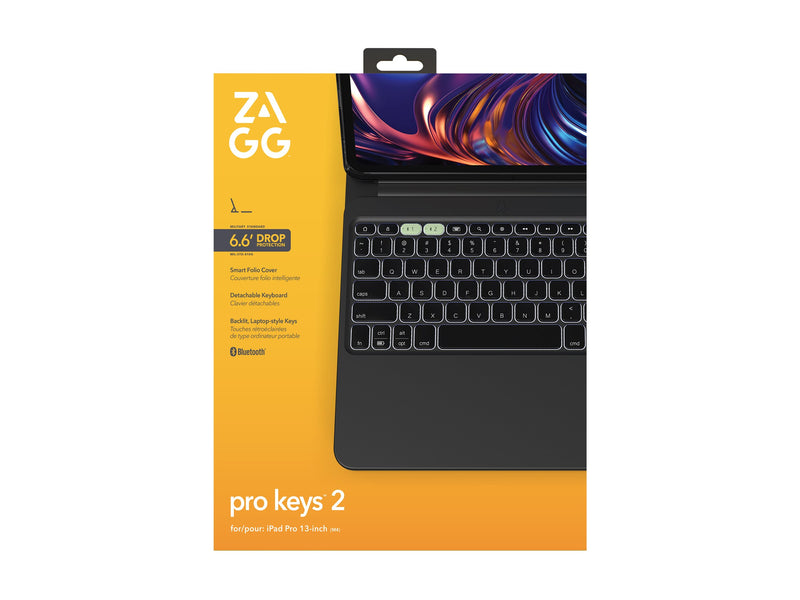 ZAGG Pro Keys 2 iPad Pro 13" – Tastatur & Hülle, Bluetooth