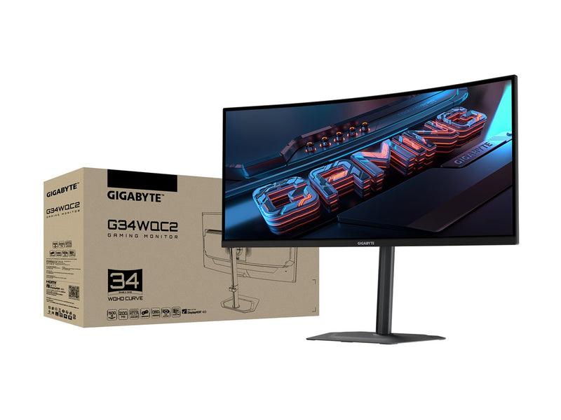 Gigabyte 34" Curved Gaming-Monitor – WQHD, 200 Hz