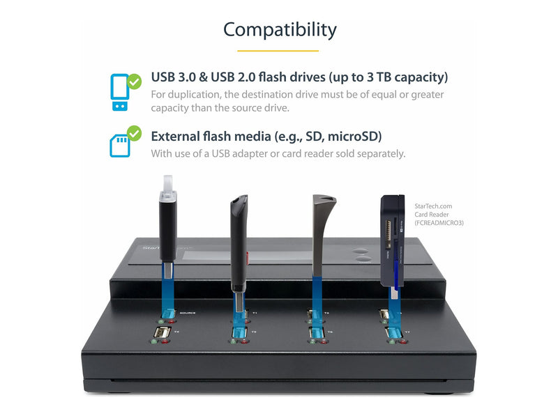 StarTech USB-Duplizierer – 1:7 für USB-Sticks, eigenständig