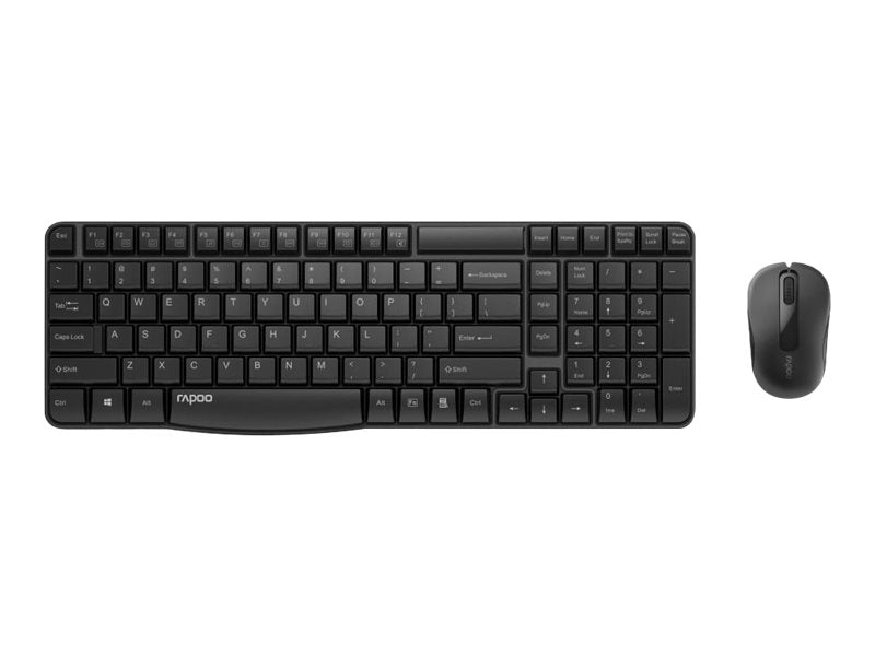 RAPOO Kabelloses Tastatur-Maus-Set – 10 m Reichweite, deutsches Layout