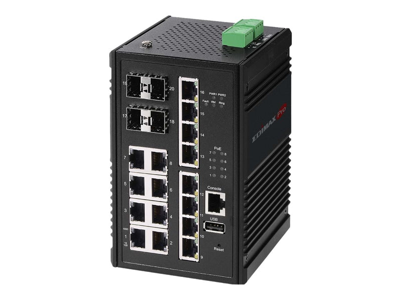 Edimax Netzwerk-Switch – 16 Anschlüsse, PoE+ Unterstützung