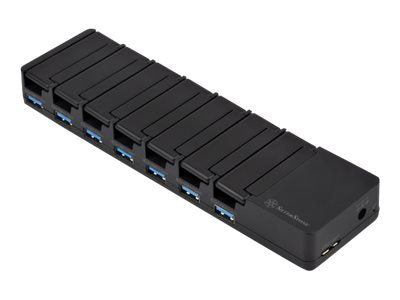 SilverStone USB-Hub – 7 Anschlüsse, schnelles Laden