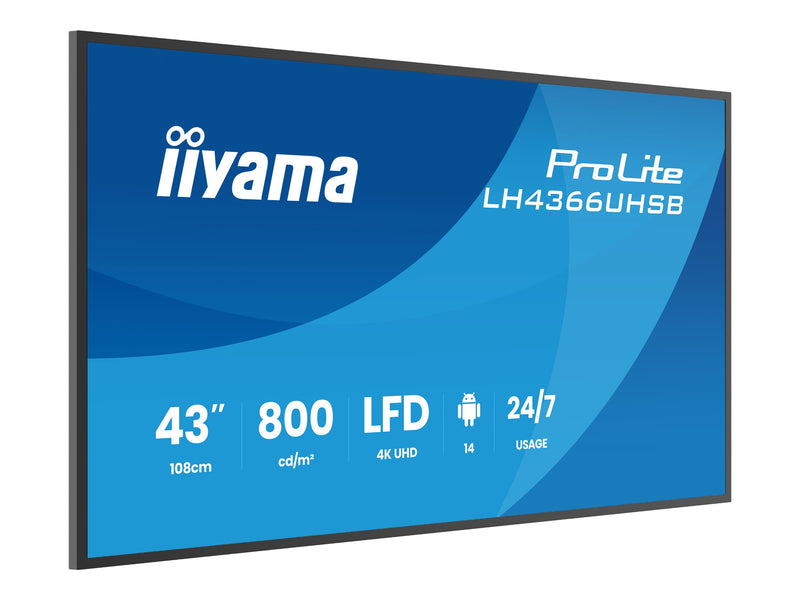 Iiyama 43" Monitor – 4K-Display, integrierter Mediaplayer