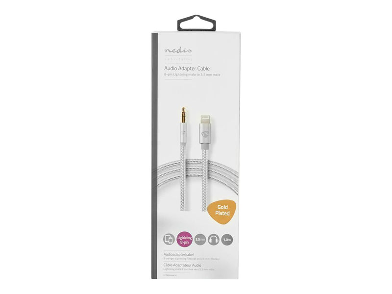 NEDIS Lightning Adapter – 3.5 mm Stecker, 1 m Länge