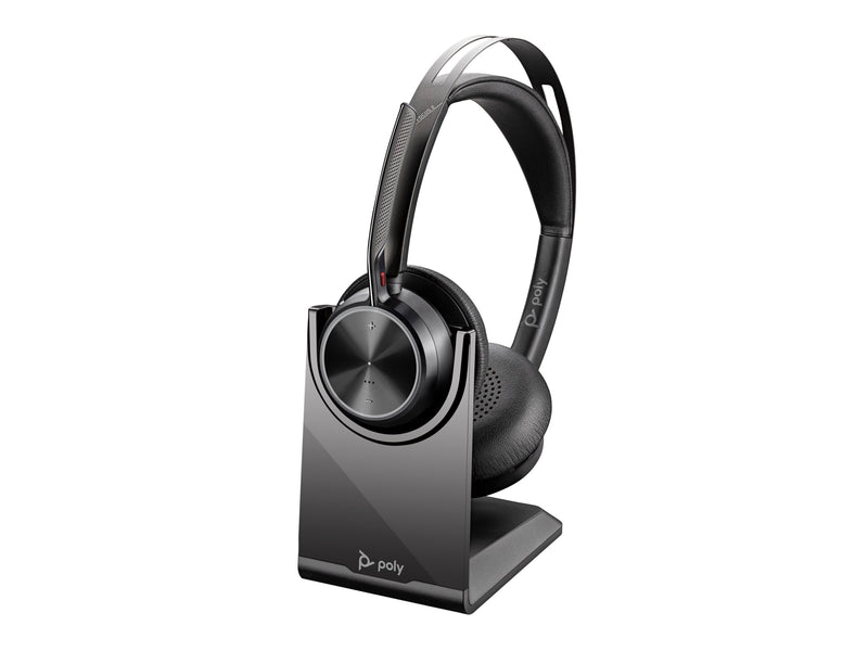 HP Poly Voyager Focus 2 – Kabelloses USB-C-Headset mit Ladestation