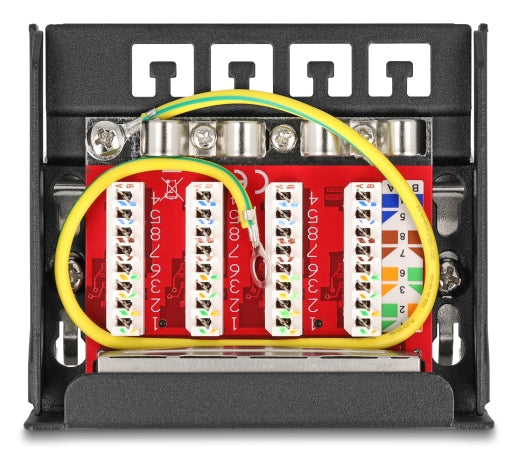 DELOCK Mini Patchpanel – 4 Ports, Cat.6A, für Tischmontage