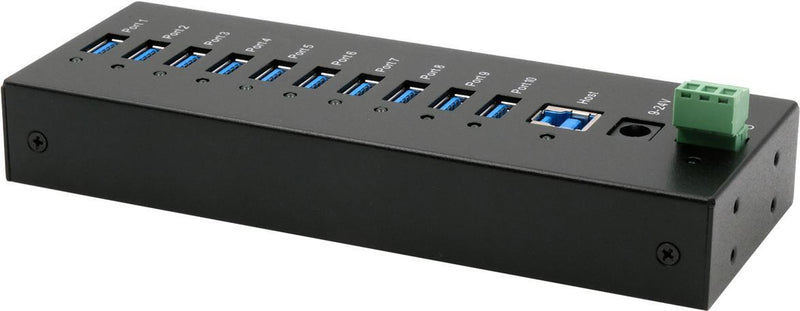 EXSYS USB-Hub – 10 Ports, robuster Schutz