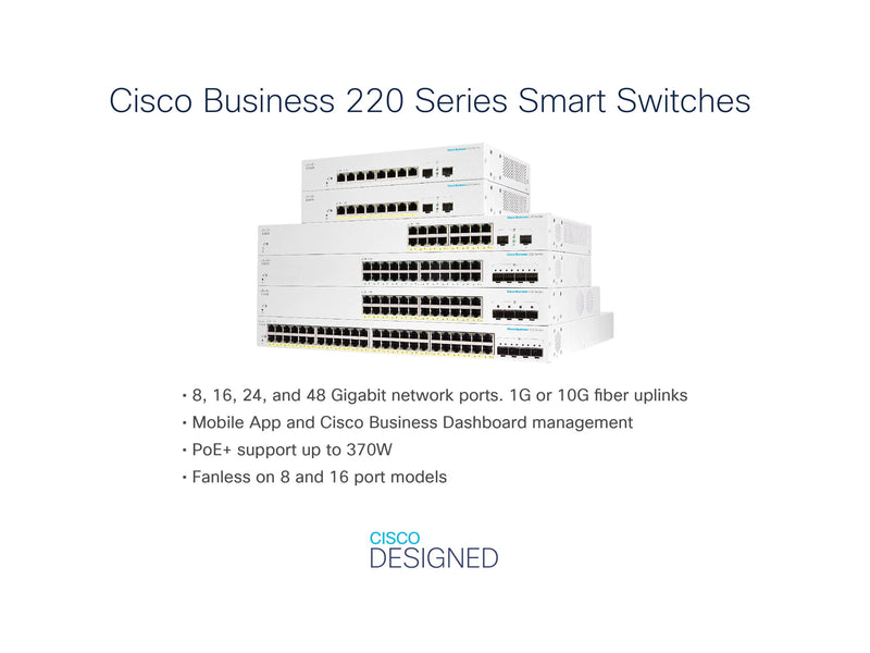Cisco Smart Switch – 24 Ports, für einfache Netzwerkverwaltung