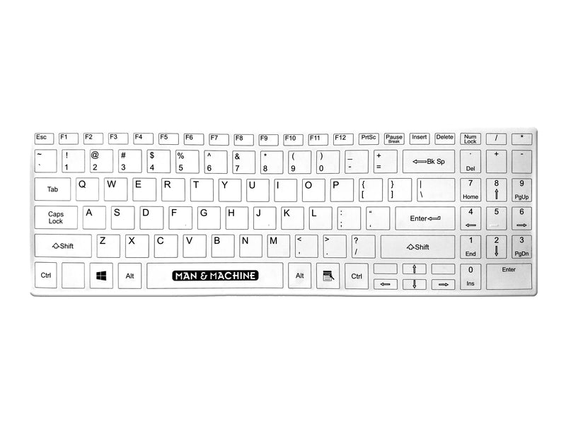 MAN & MACHINE Flache Tastatur – Staubabweisend, Antimikrobiell