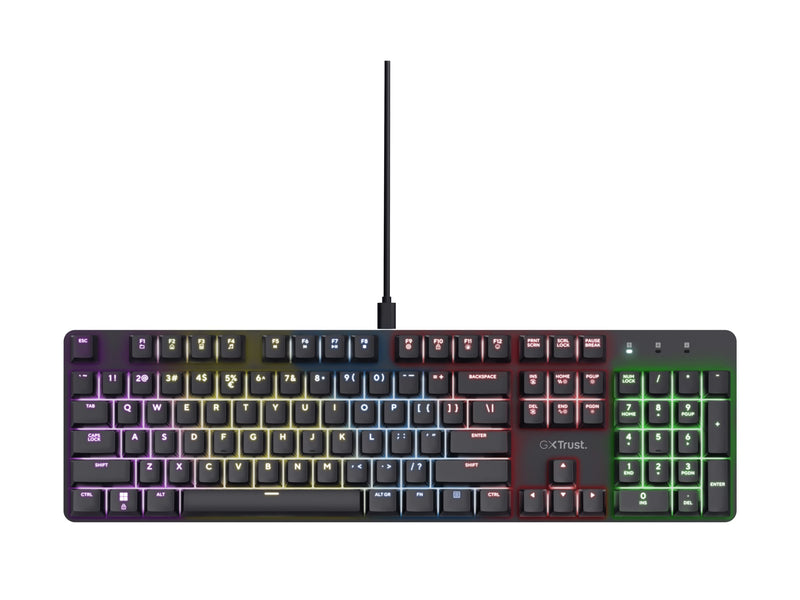 Trust GXT 871 Zora Tastatur – Mechanisch, RGB-Beleuchtung