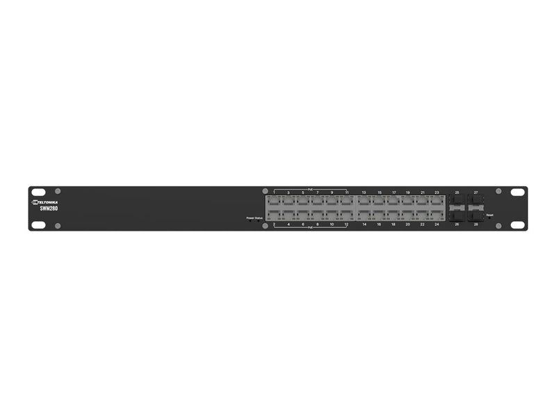 Teltonika Managed Switch – 24 Anschlüsse, 12 PoE, 4 SFP