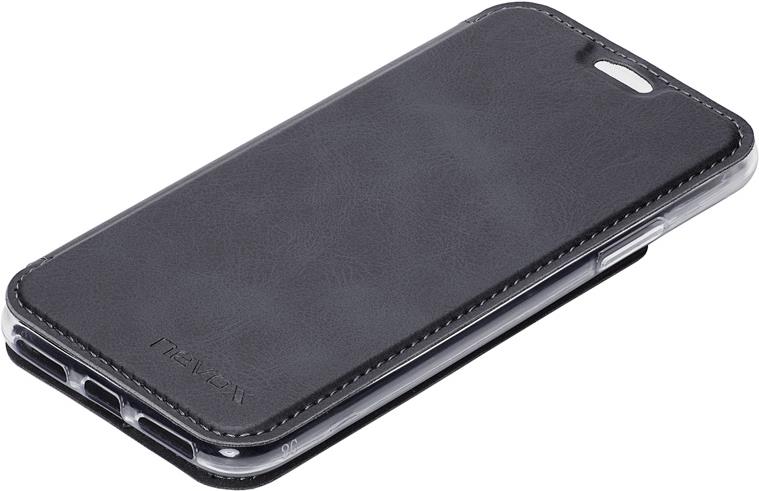 NEVOX Flip-Hülle für iPhone X/XS – Magnetverschluss, Kartenfach
