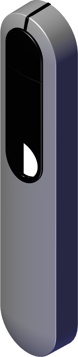 SimonsVoss Cover breit – 53 mm, tiefschwarz für Zutrittskontrolle