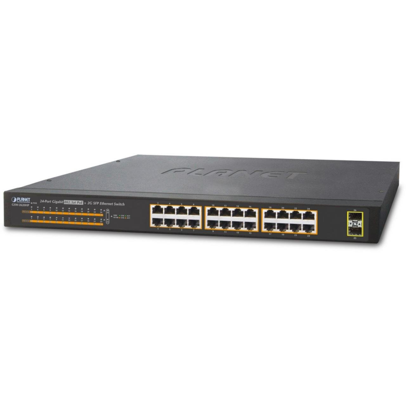 Planet Technology PoE Switch – 24 Anschlüsse, Gigabit Ethernet