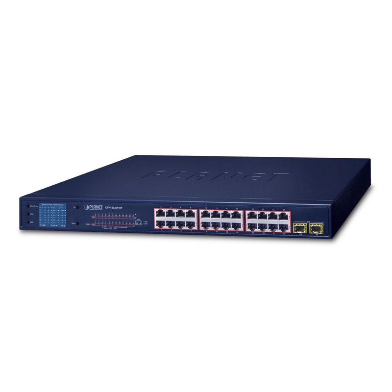 Planet Technology Netzwerk-Switch – 24 Ports, PoE+ Unterstützung