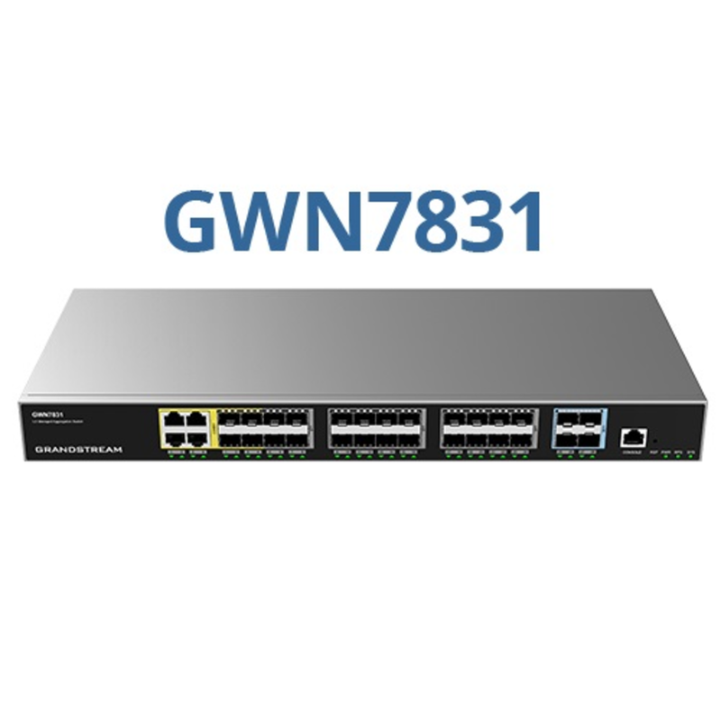 Grandstream Managed Switch – 24 Anschlüsse, Gigabit Ethernet