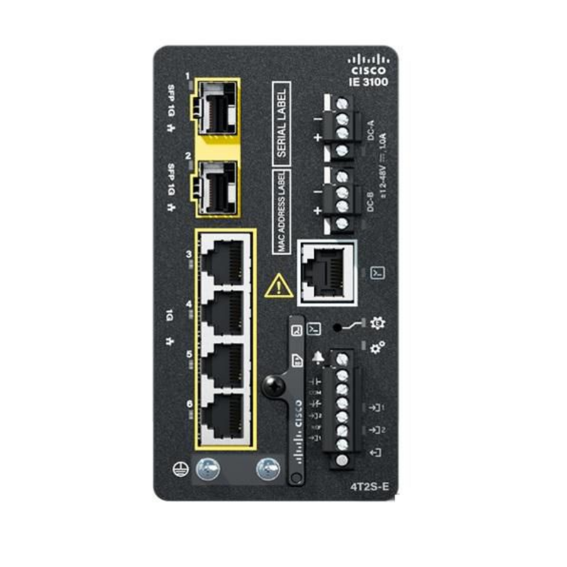 Cisco Netzwerk-Switch – 6 Anschlüsse, für DIN-Schienenmontage