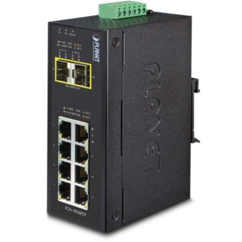 Planet Technology 8-Port Ethernet Switch – Gigabit-Geschwindigkeit, SFP-Anschlüsse