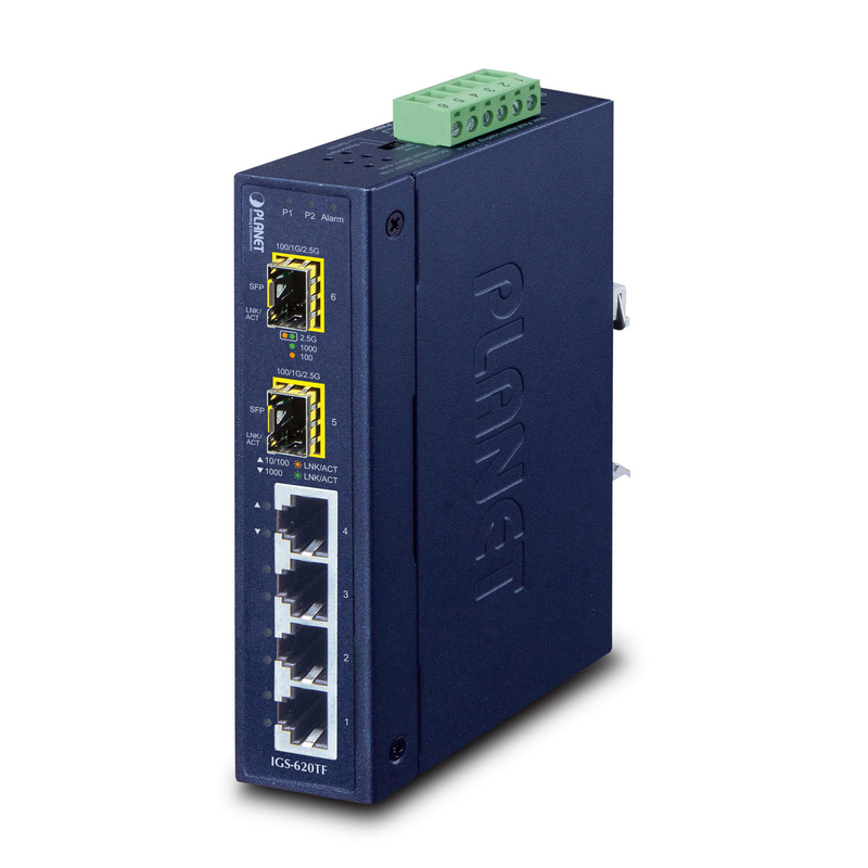 Planet Technology Gigabit Switch – 6 Anschlüsse, für DIN-Schiene