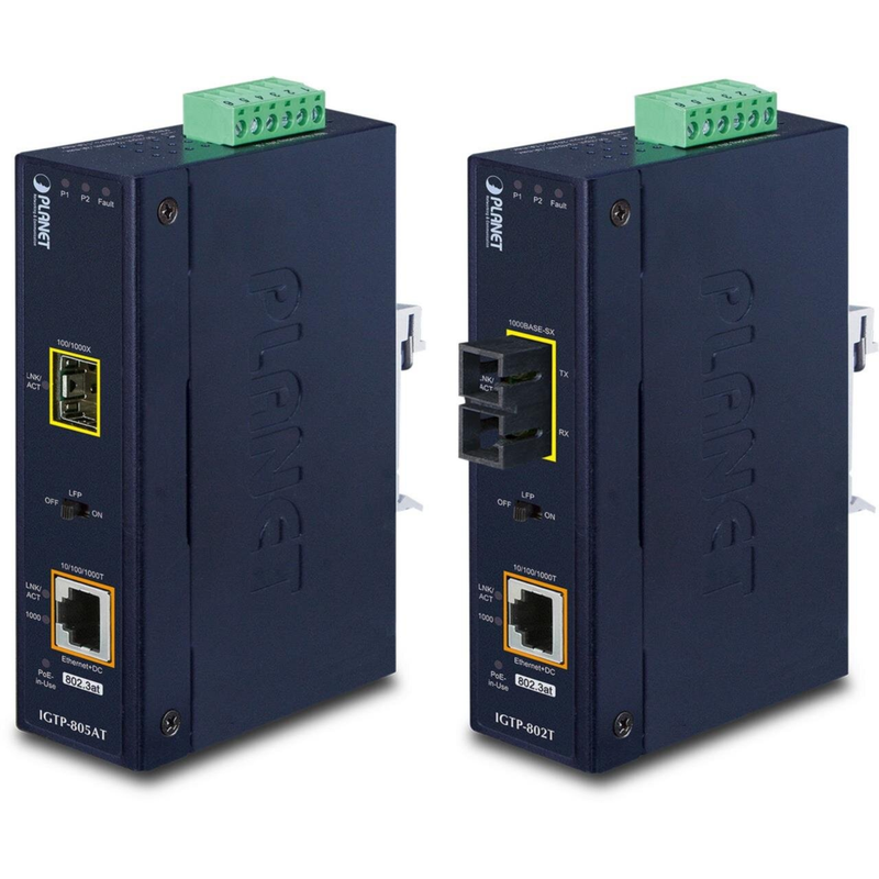 Planet Technology Medienkonverter – PoE, 1 Gbps Ethernet