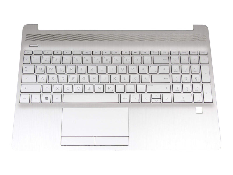 HP Notebook Ersatztastatur – Mit Fingerabdruckleser, Silberoptik