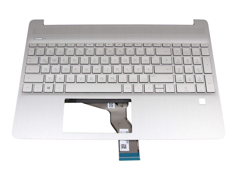 HP Laptop-Ersatzteil – Cover mit beleuchteter Tastatur, Silber