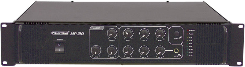 OMNITRONIC Audioverstärker – 120 W Leistung, Mikrofon-Eingang