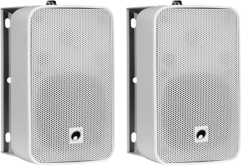 Omnitronic Wandlautsprecher – 80 W, weißes Paar
