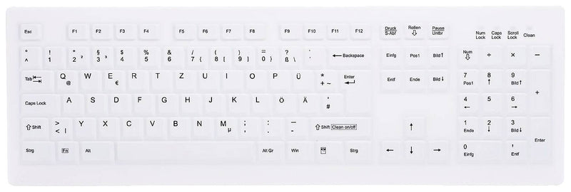 CONTOUR Kabellose Tastatur – Wasserdicht, Deutsches Layout