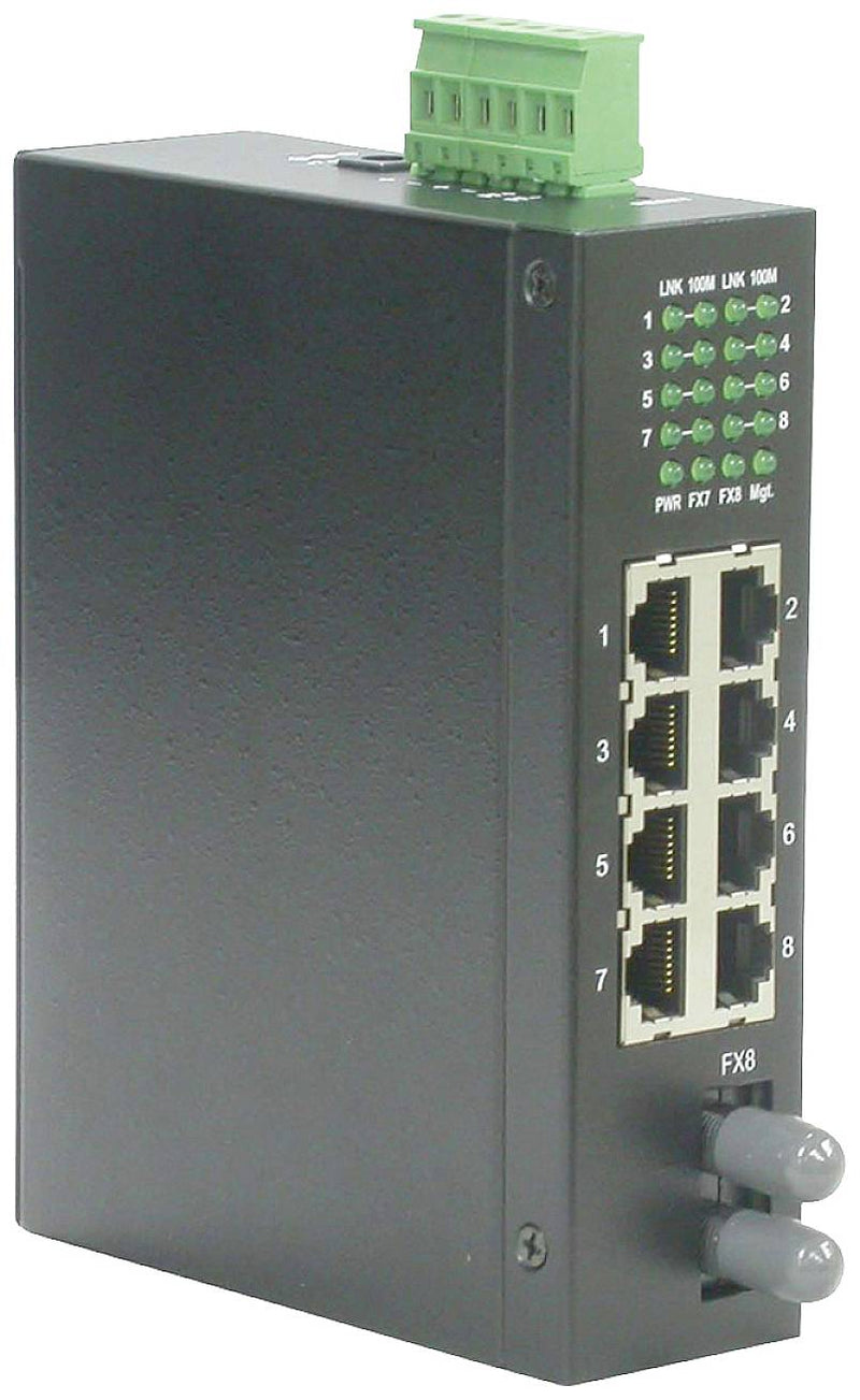 ROLINE Industrie-Switch – 8 Anschlüsse, DIN-Schienenmontage