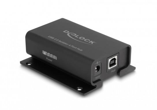 Delock USB Hub – 4 Ports, 5 kV Isolation für sichere Datenübertragung