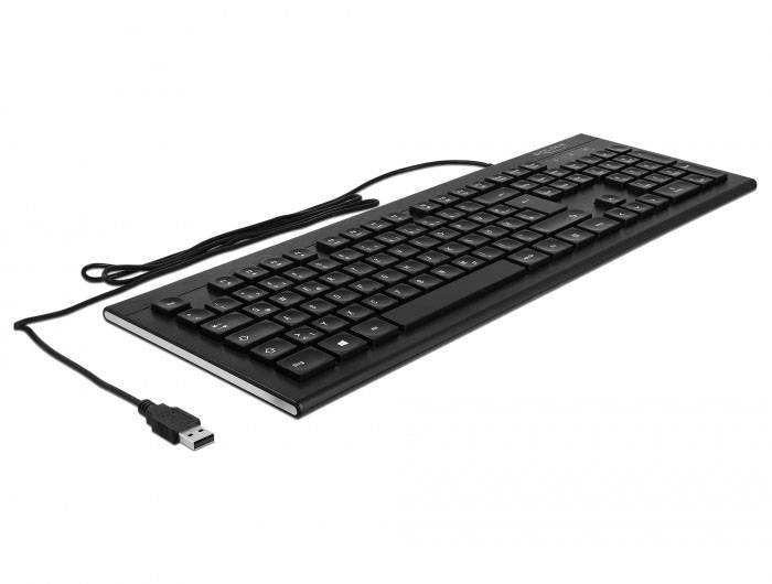 DELOCK USB-Tastatur – Deutsche QWERTZ, Multimedia