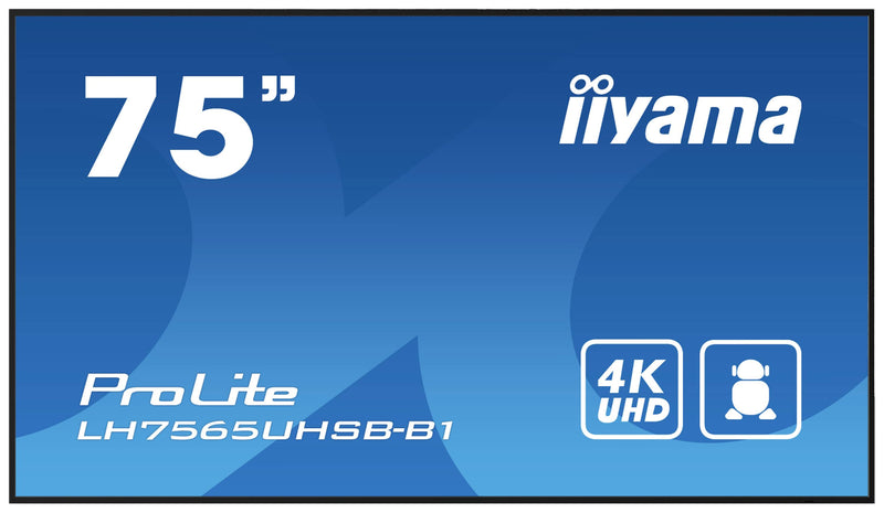 Iiyama 75" Display – 4K UHD, Android OS für Digital Signage