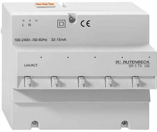 Rutenbeck Gigabit-Switch – 5 Anschlüsse, für DIN-Schiene